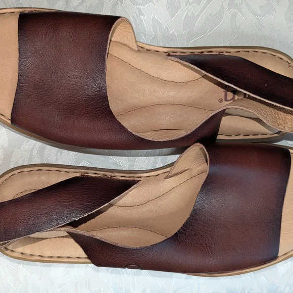 Born Women's Dark Brown Leather Sandals - Picture 1 of 4